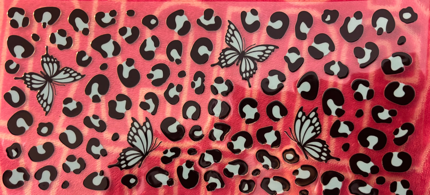 Blue cheetah print