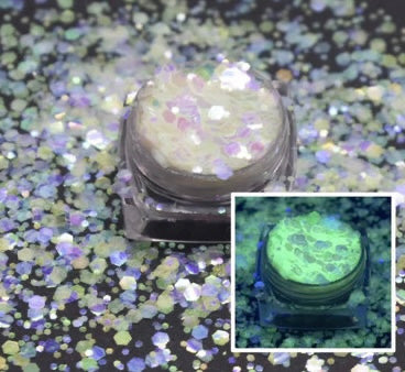 Glow iridescent light yellow
