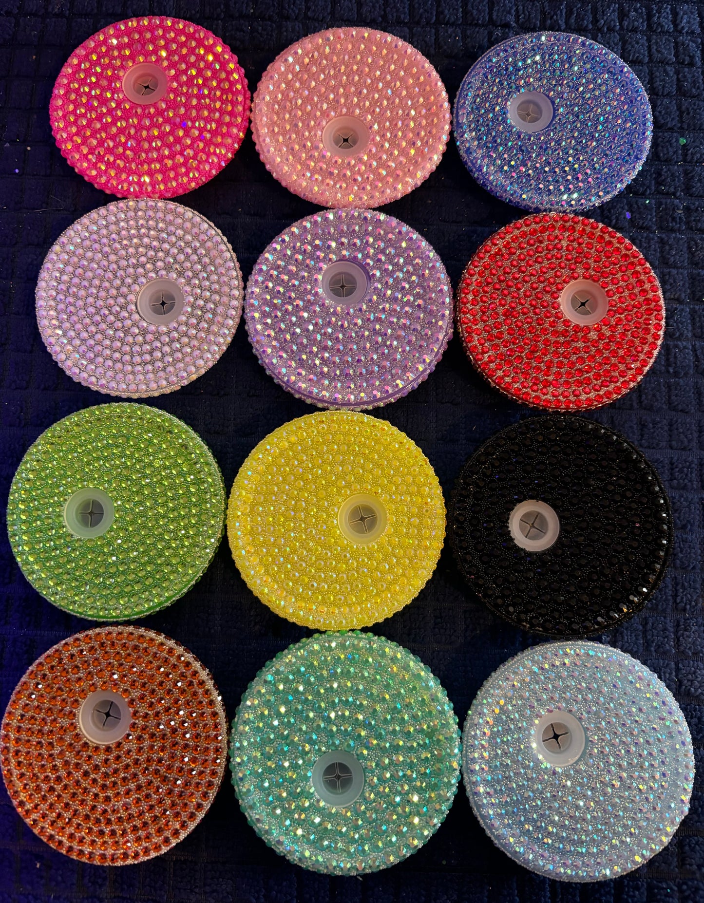 Rhinestone lid